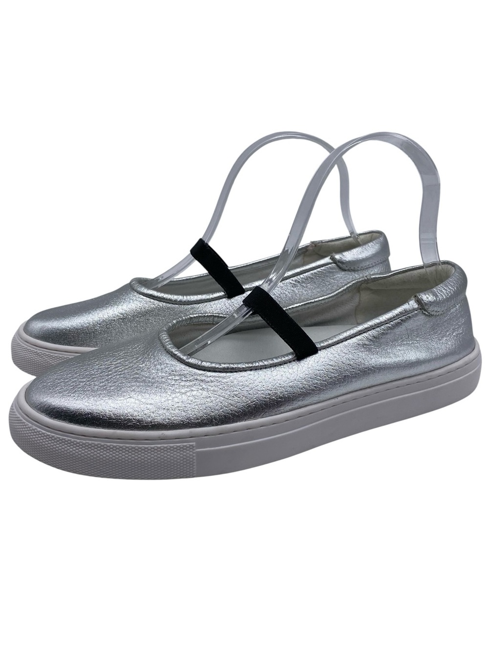 Seychelles Womens Shoes Moon Child Flats Sneakers Sz 8.5 Silver Leather Casual